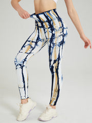 Tie Dye Seamless Fitness Yoga Leggings High Stretch Pants
