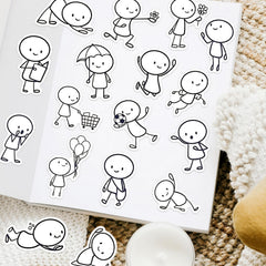132pcs YWWBLD Cartoon Character Stickers Vibrant Designs for Laptops Phones