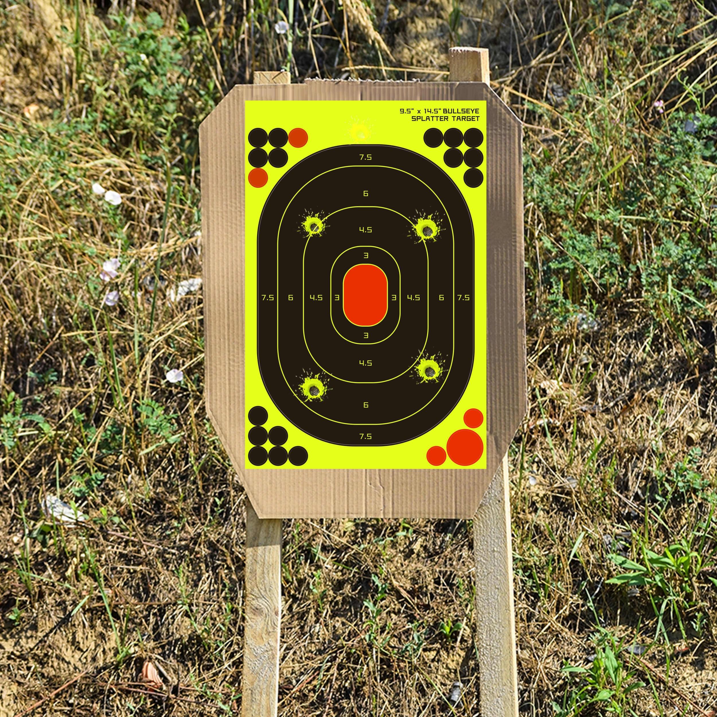 10pcs 24 13X36 Shooting Targets Fluorescent Self Adhesive Highly Visibility