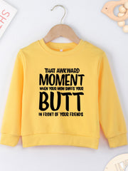 Boys Casual Sweatshirt Long Sleeve Crew Neck
