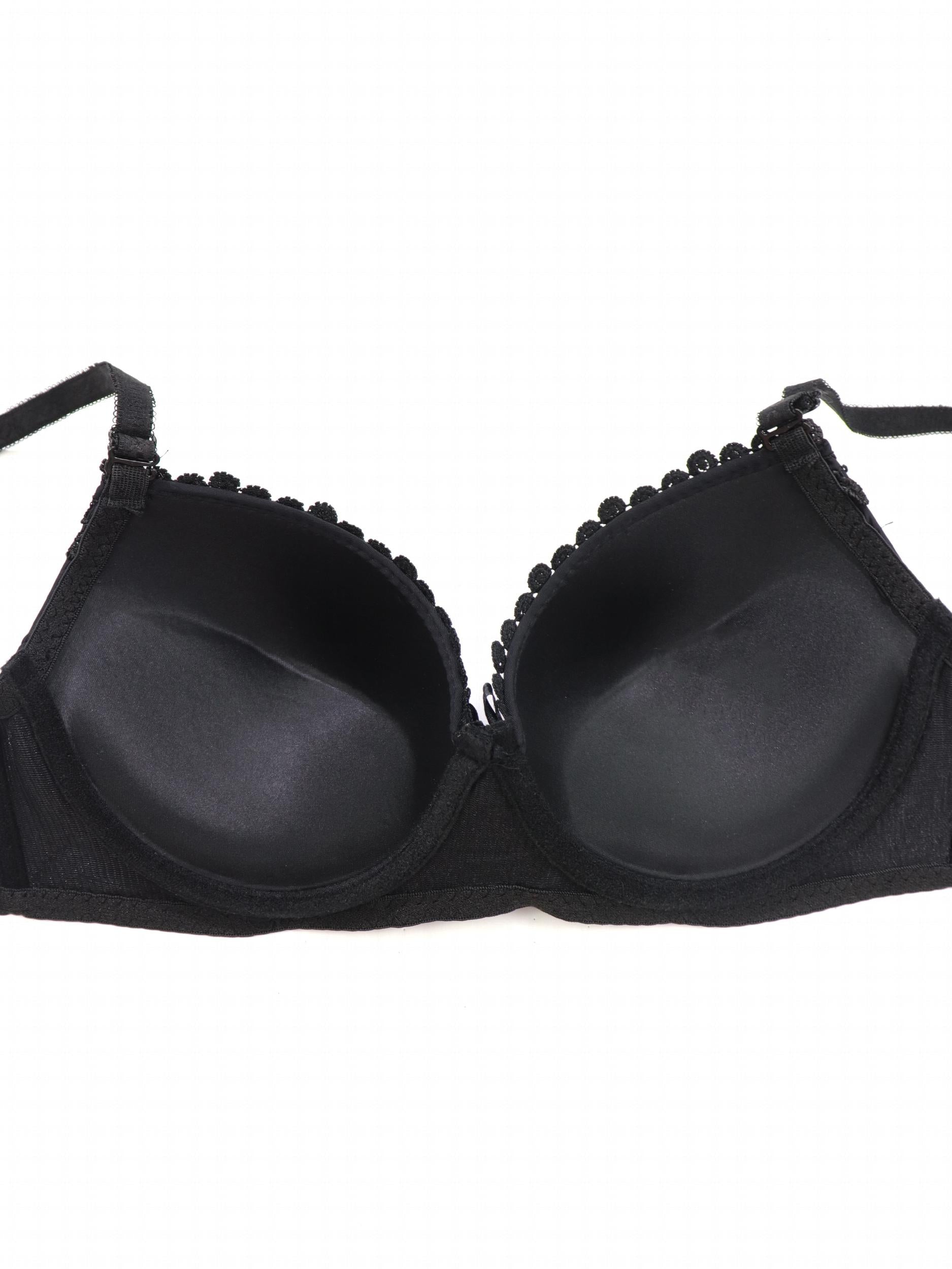 Lace Embroidery Push Up Padded Bra Women's Lingerie