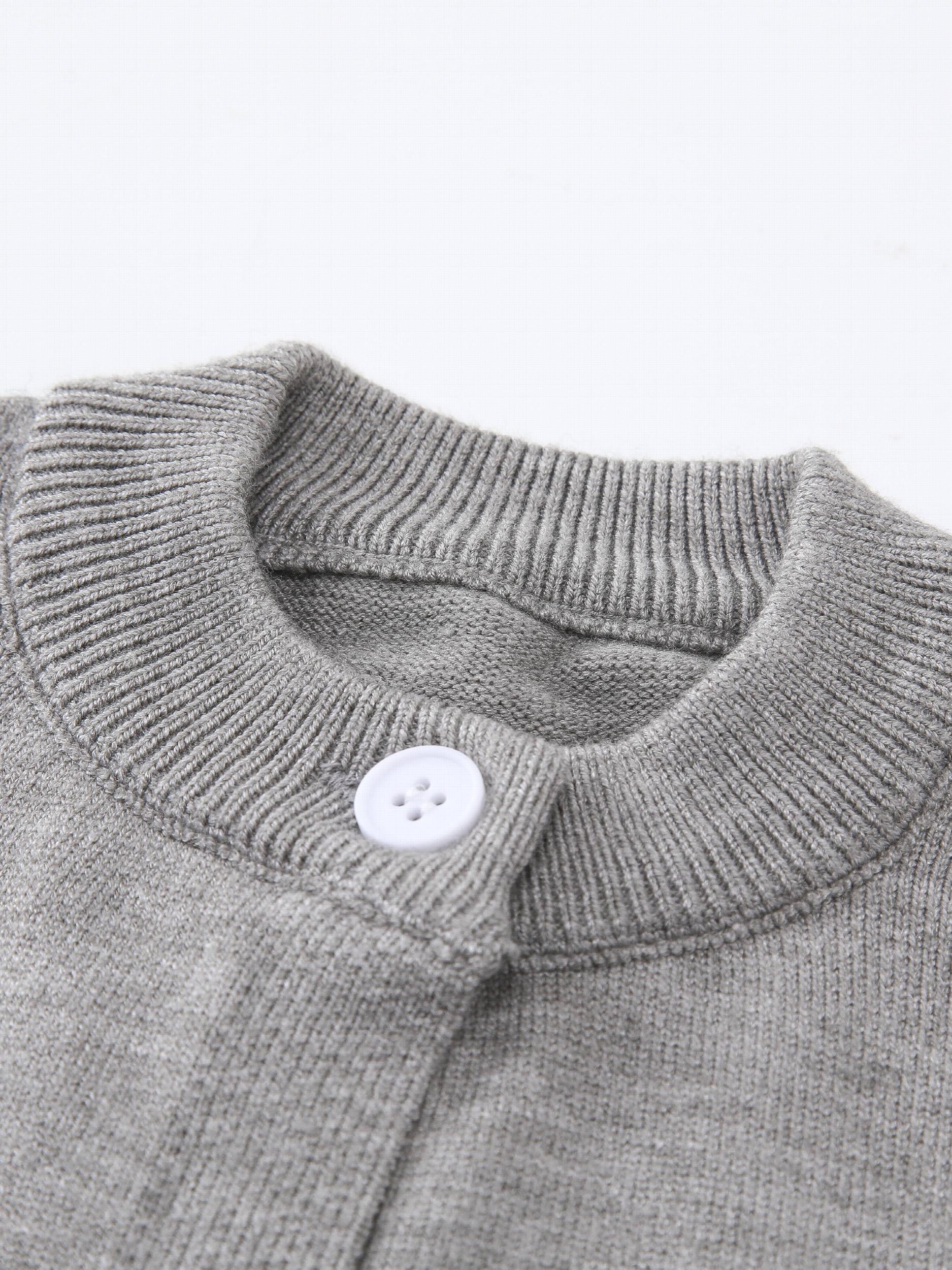 Toddler Boys Striped Knit Cardigan Thermal Sweater