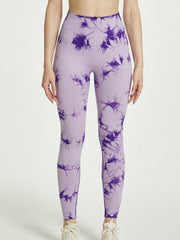 Tie Dye High Strech Sports Leggings High Waist Yoga Running Tight Pants