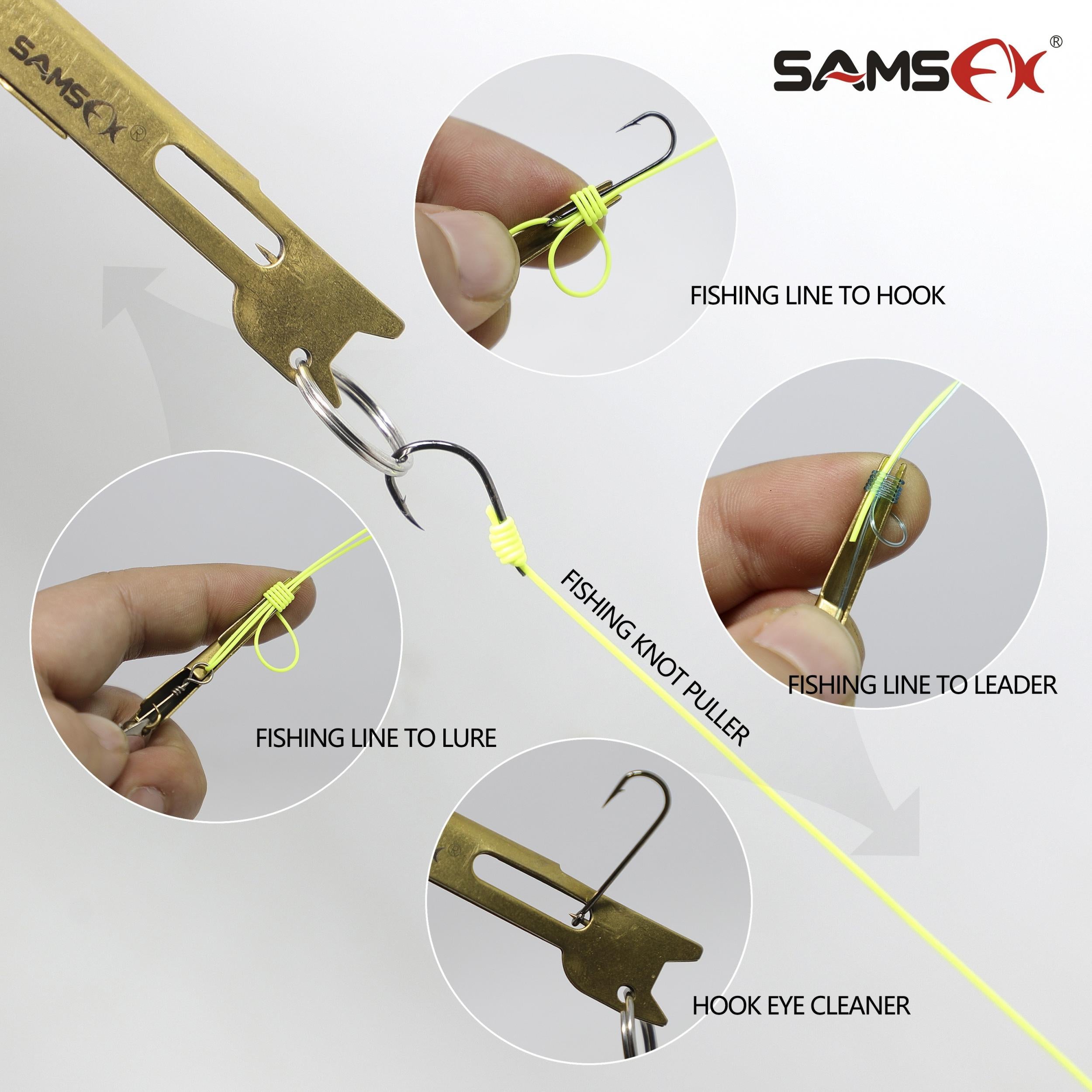 SAMSFX Fishing Hook Tier Stainless Steel Loop Tyer
