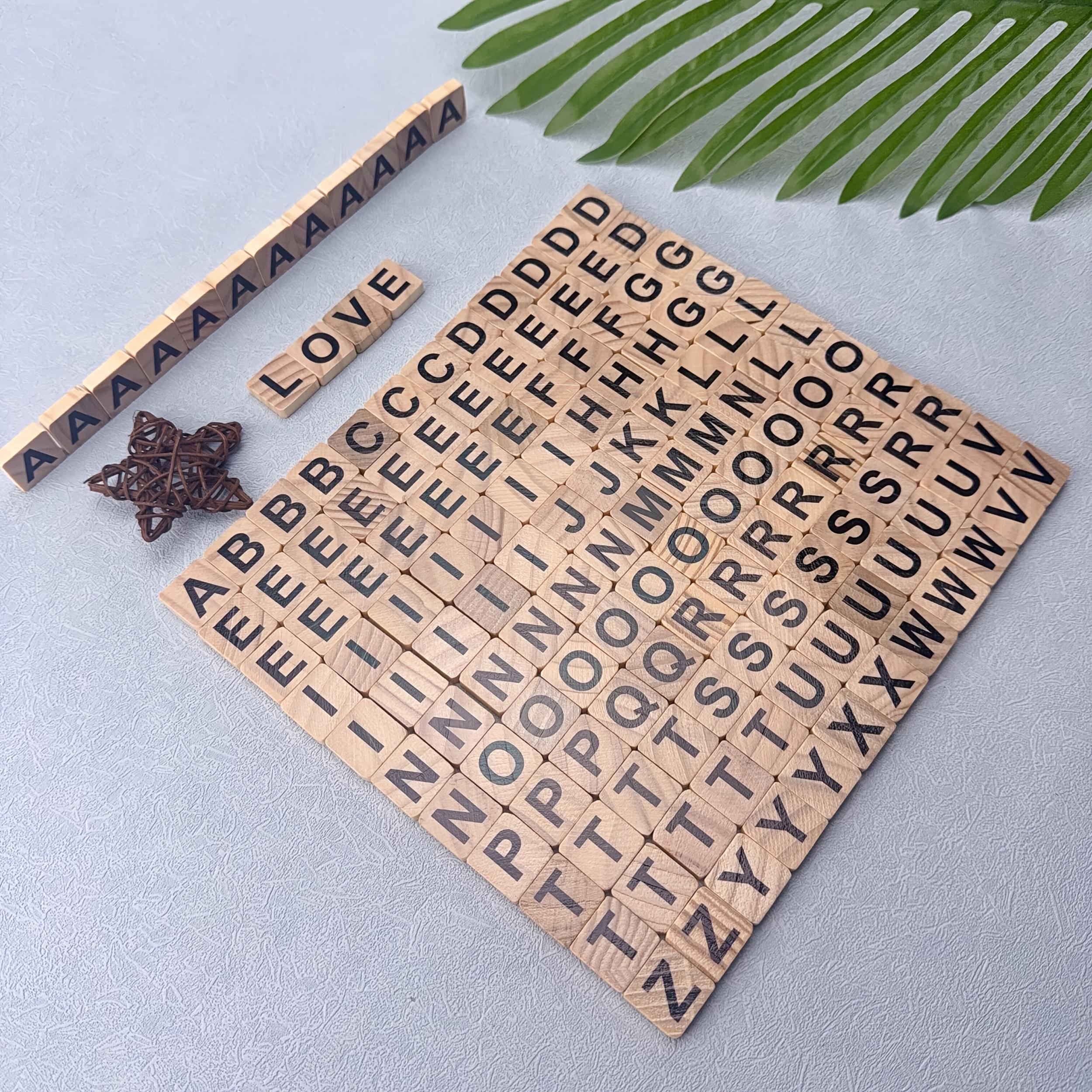 Wooden Letter Blocks for Word Games Pack of 144 or 720pcs