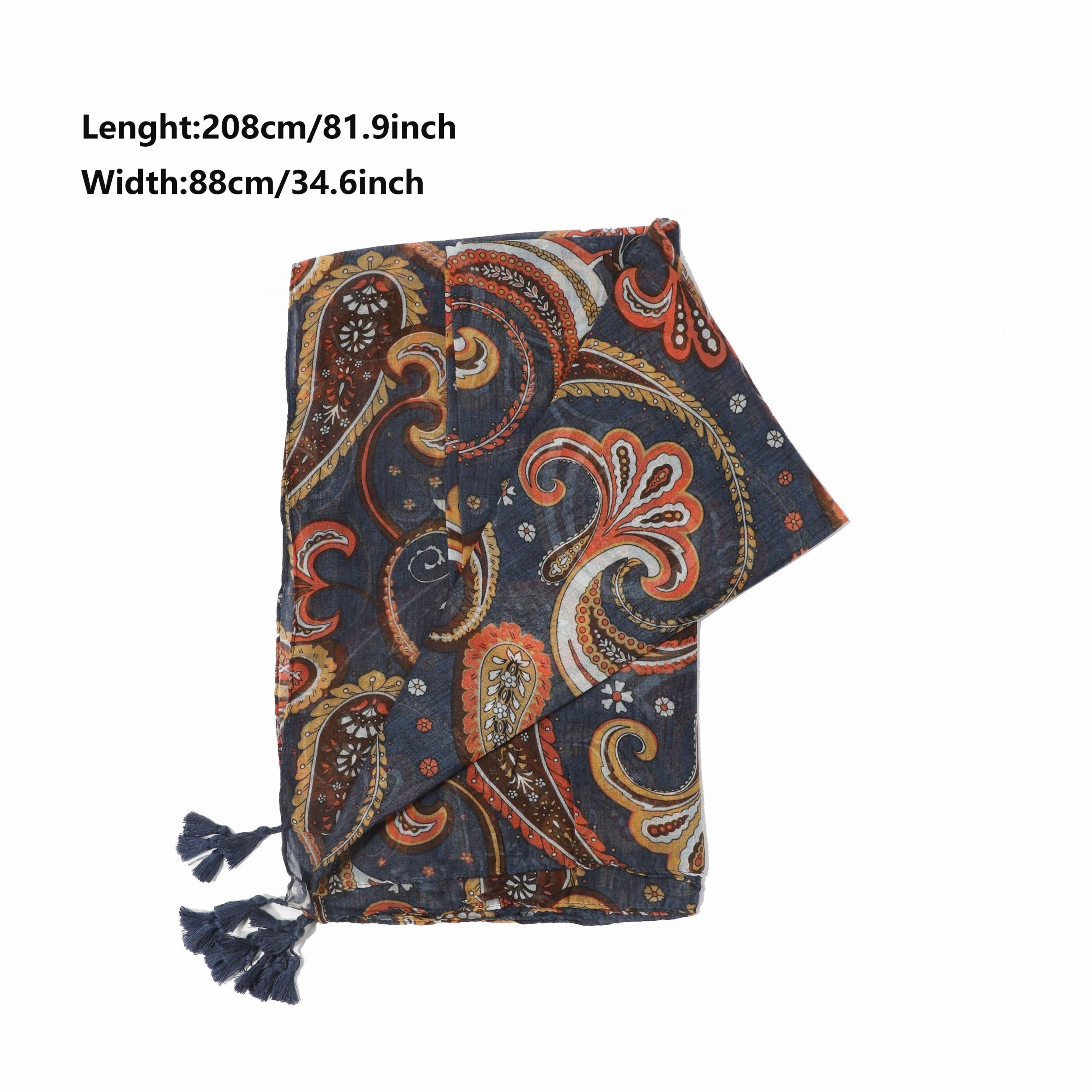 Men's Cashew Pattern Scarf for Outdoor