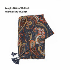 Men's Cashew Pattern Scarf for Outdoor