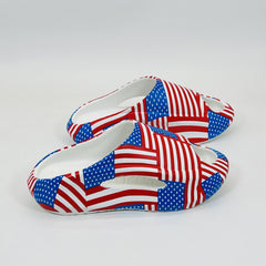 Unisex Star & Stripe Platform Slides for Summer