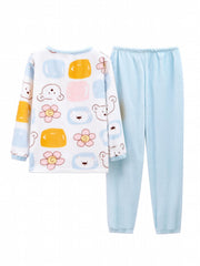 Warm & Bear Pattern Long Sleeve Pajamas