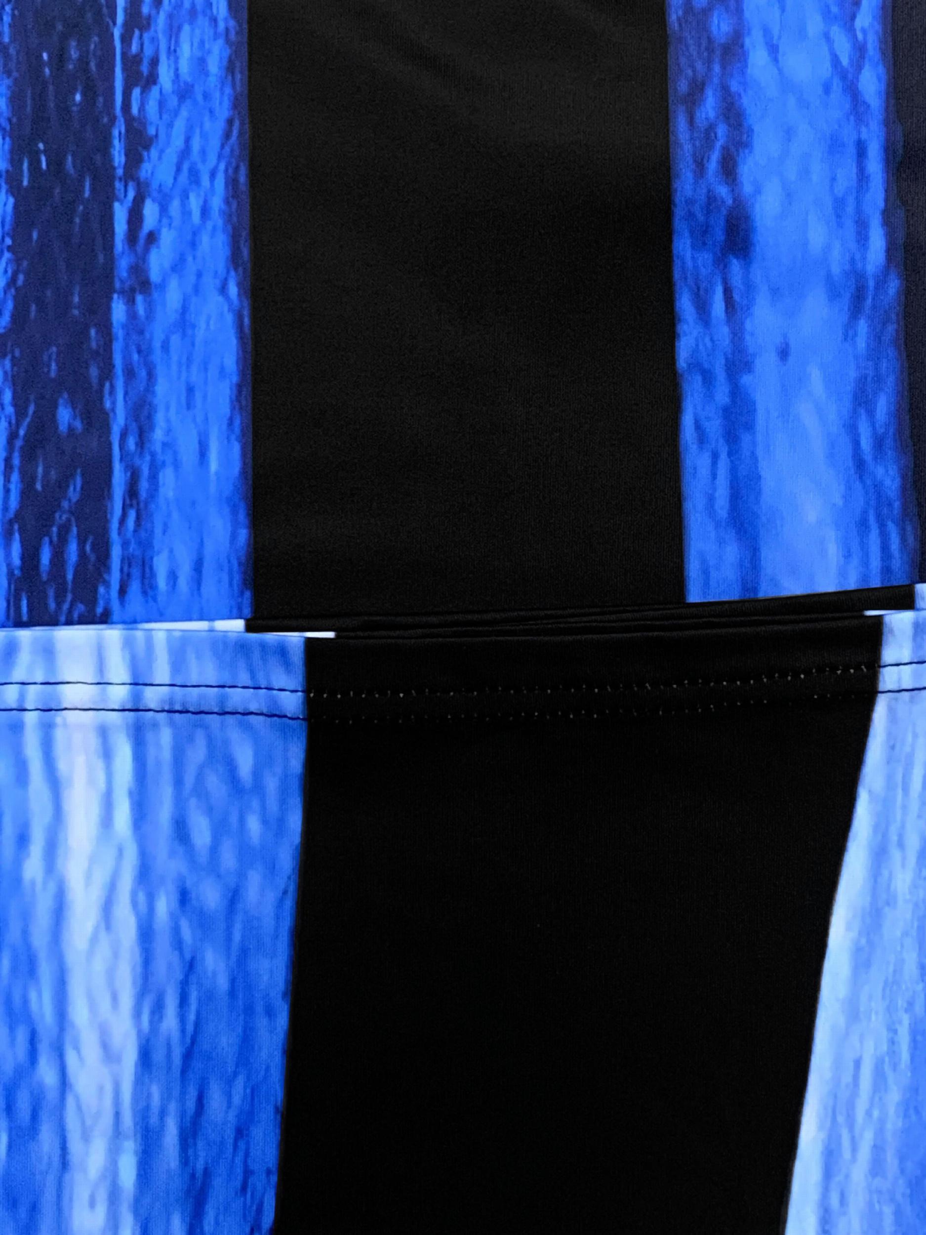 Ombre Stripe Print Cold Shoulder Jumpsuit
