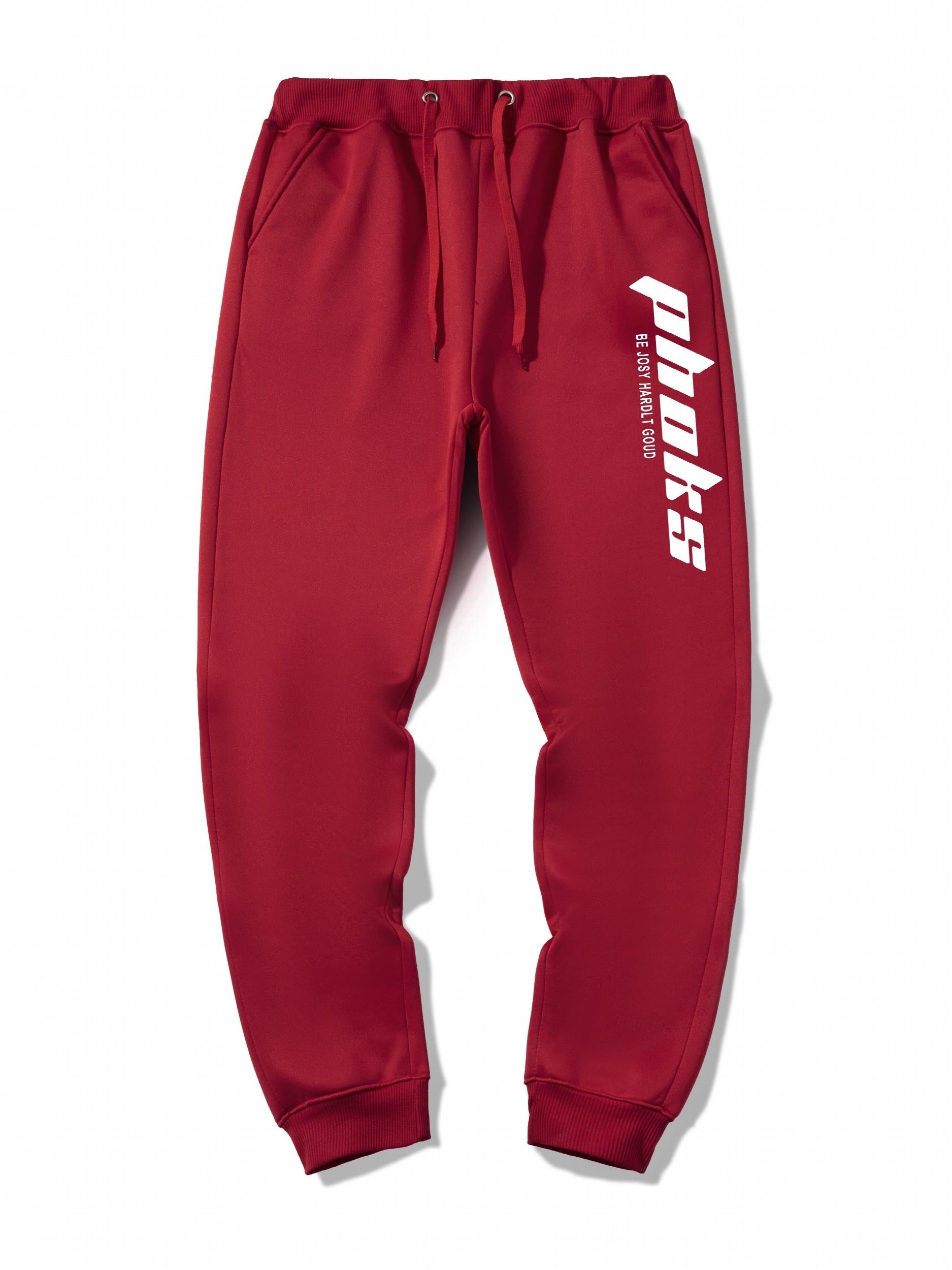 Men's Jogger Sweatpants Casual Letter Print Drawstring Sport Pants