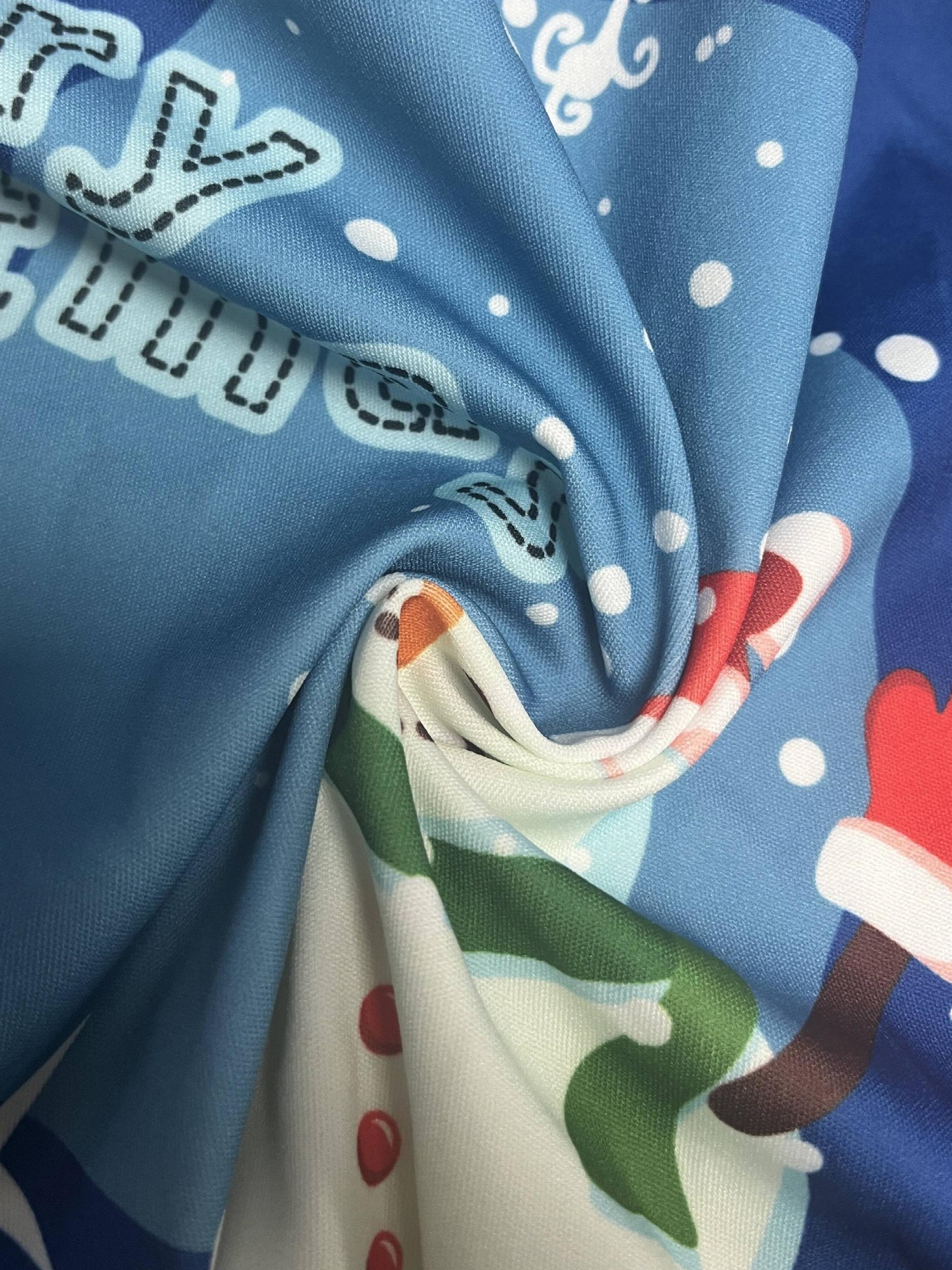 Christmas Cardigan Women's Plus Christmas Tree & Santa Claus Print