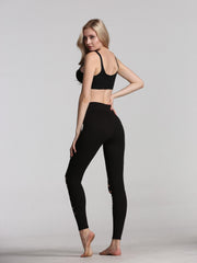 Women's Cutout Ripped Yoga Leggings High Waist Fitness Workouts
