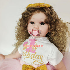 24 Inch Soft Fabric Realistic Reborn Girl Doll with Long Curly Hair