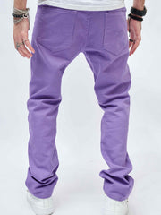 Y2K Violet Loose Fit Jeans Men's Casual Retro Denim Pants