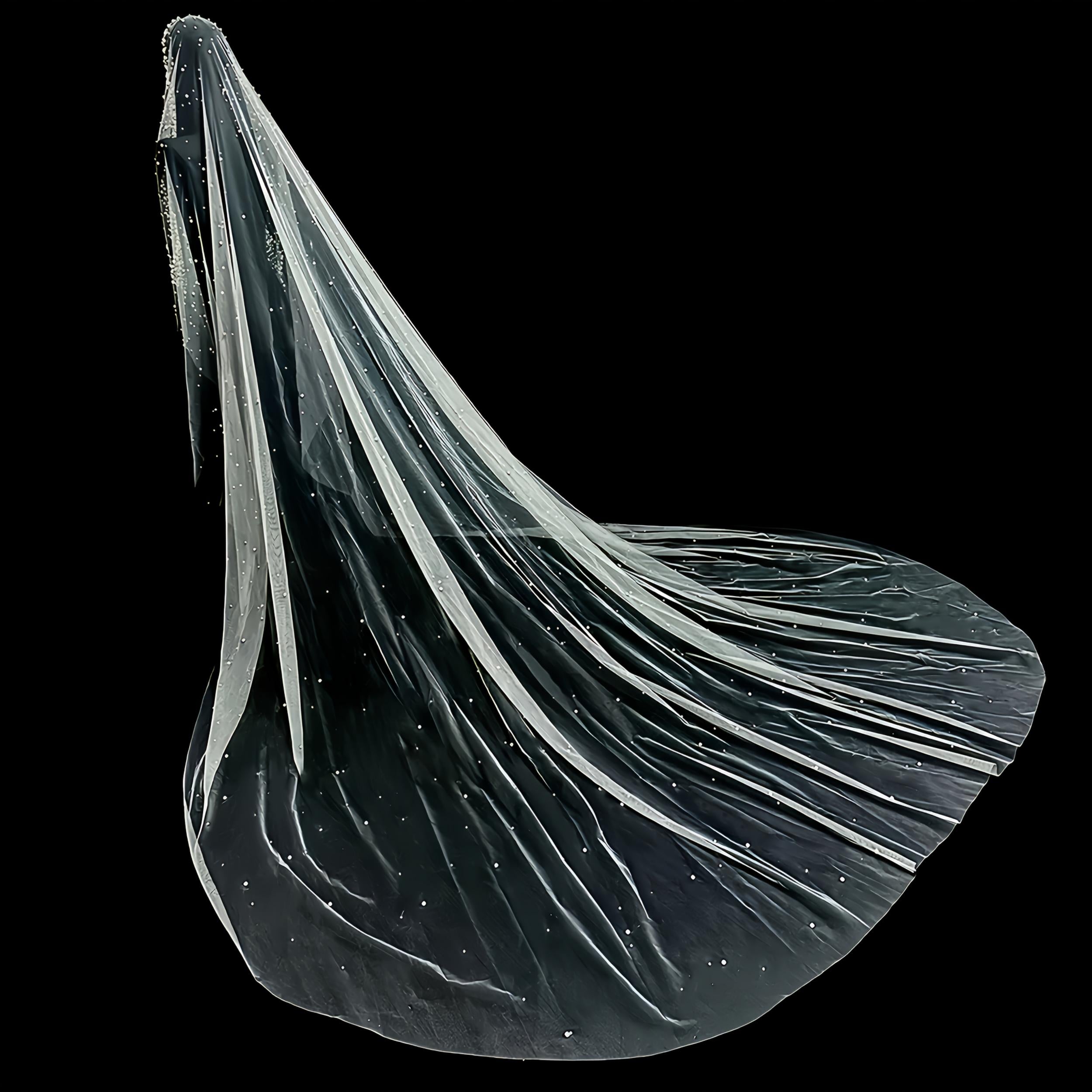 Royal Palace Bridal Veil 3.5m Long with Beaded Embellishments