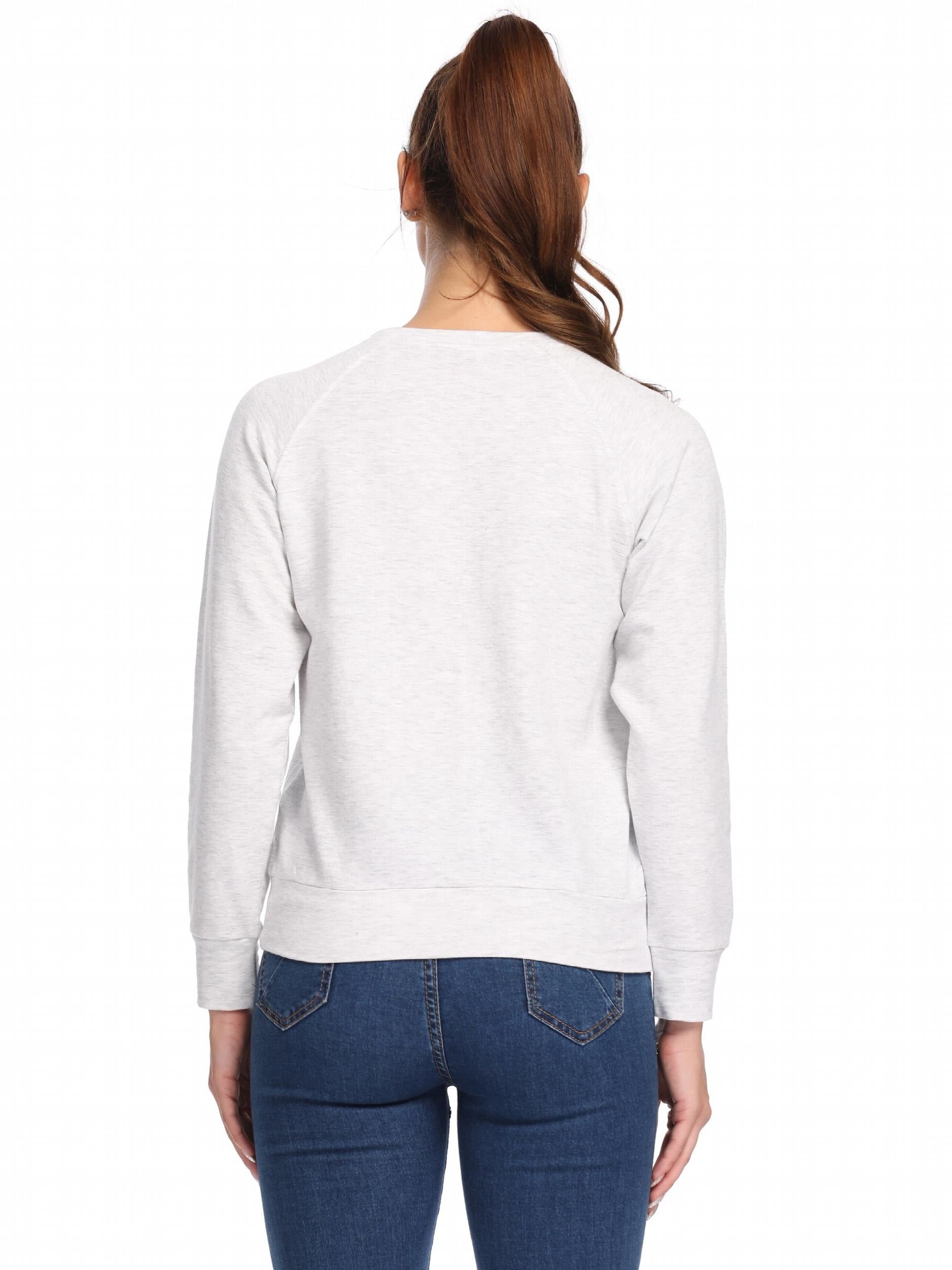 Women's Long Sleeve Fleece Sweatshirt Workout Top