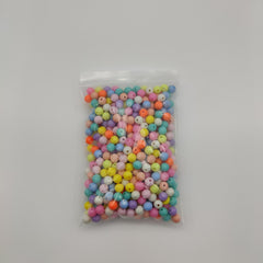 Acrylic Candy Color Beads with Bright Surfaces