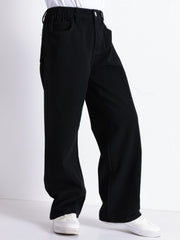 High Waist Straight Leg Girls Jeans Regular Fit Denim Pants