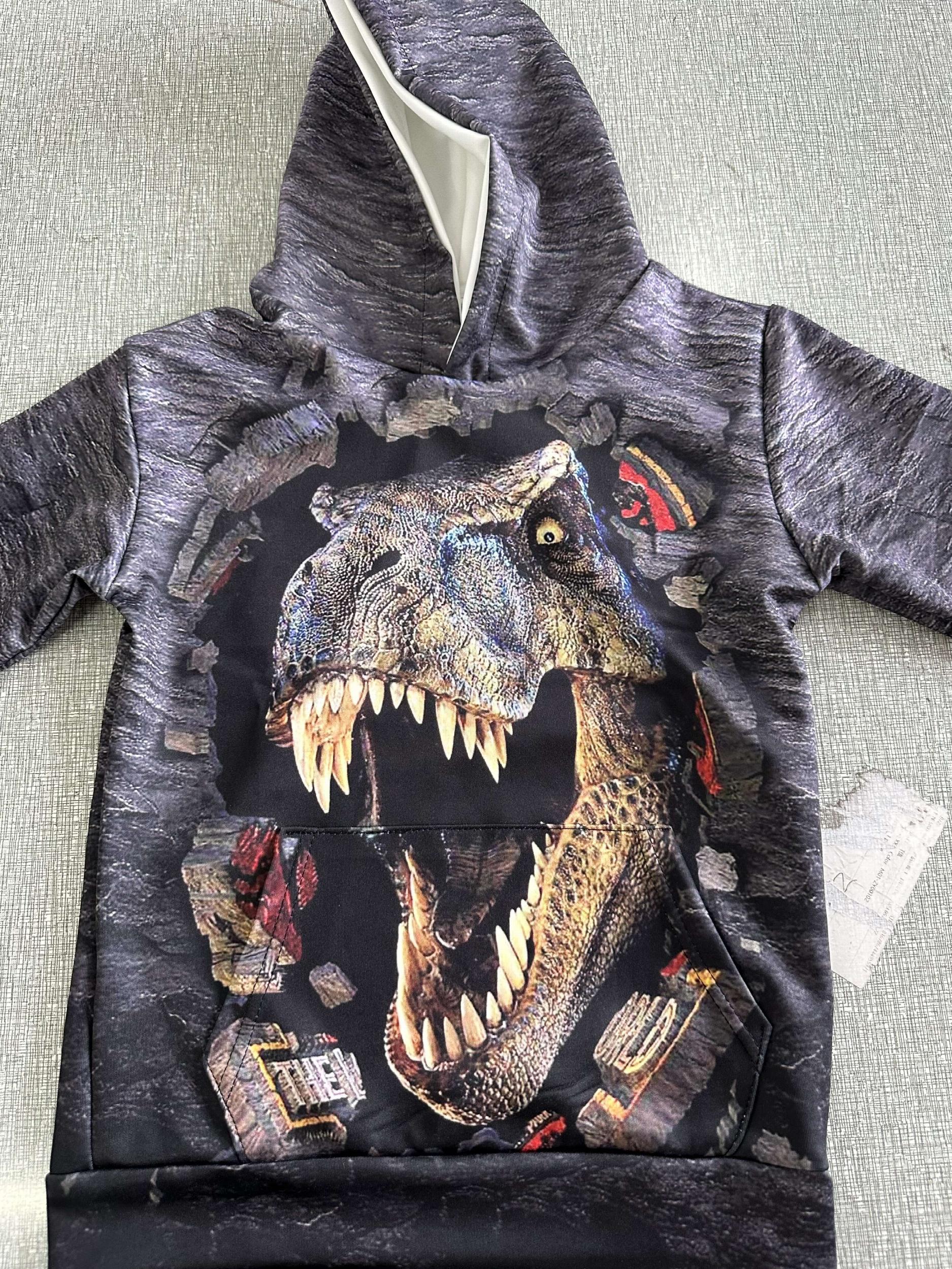Kids Dinosaur Tyrannosaurus Hoodie 3D Print Sweatshirt Hip Hop Street Style