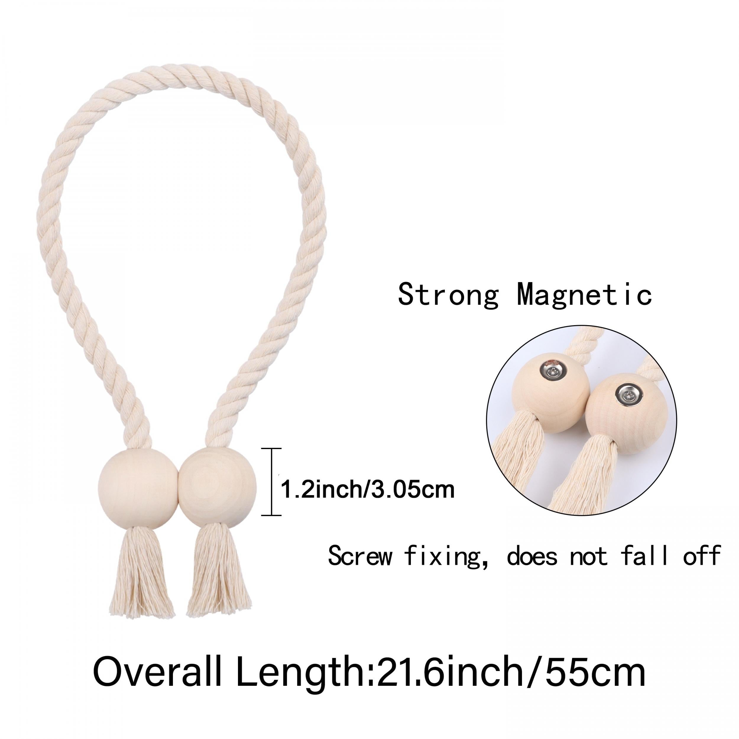 2pcs Magnetic Curtain Tiebacks Hand Woven Holdback