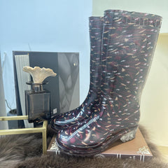 Women's Print High Top Rain Boots Waterproof & Wear-resistant