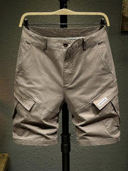 Men's Casual Cargo Shorts with Button Pockets