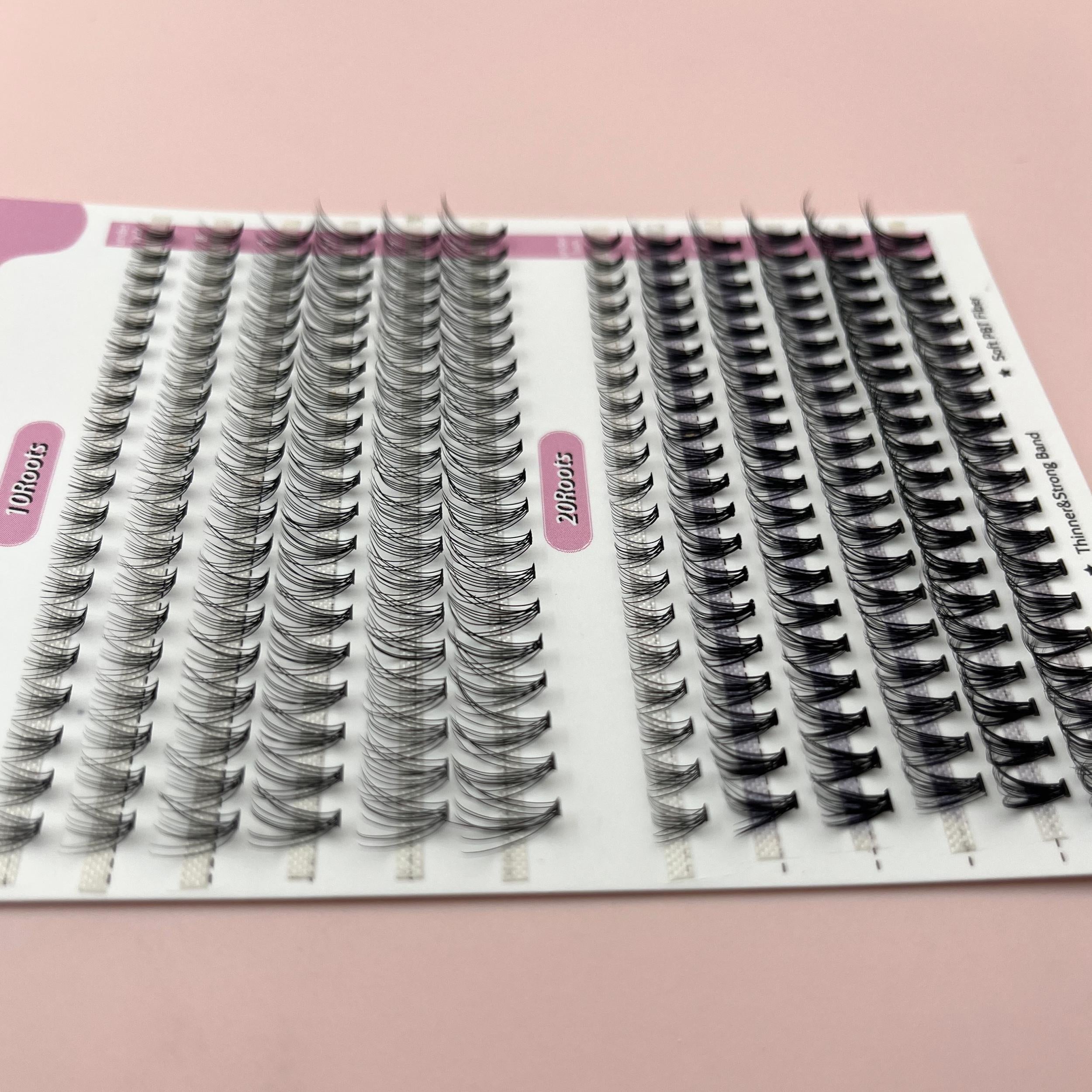Soft Natural C Curling Cluster Lashes 6-12mm Individual Lashes Extensions