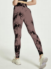 High Waist Tie Dye Leggings Seamless Workout Pants Elastic Gym Running Yoga