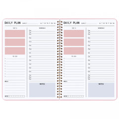 Daily Planner Undated Hourly Schedule To Do List & Meal Planner