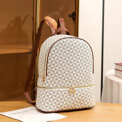 Vintage Argyle Print Backpack Classic Daypack Women's Casual Everyday Bag