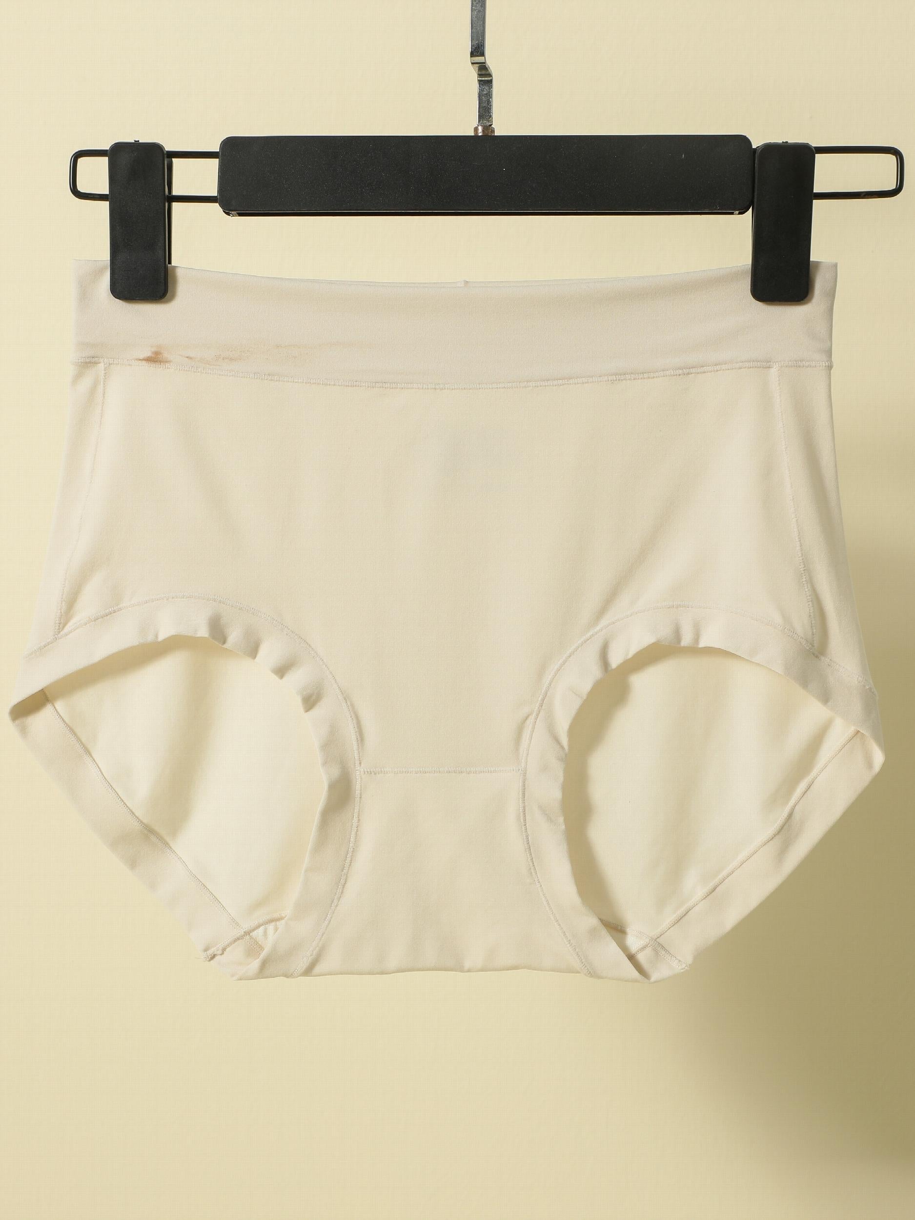 7pcs Solid Briefs Mid Rise Stretchy Panties