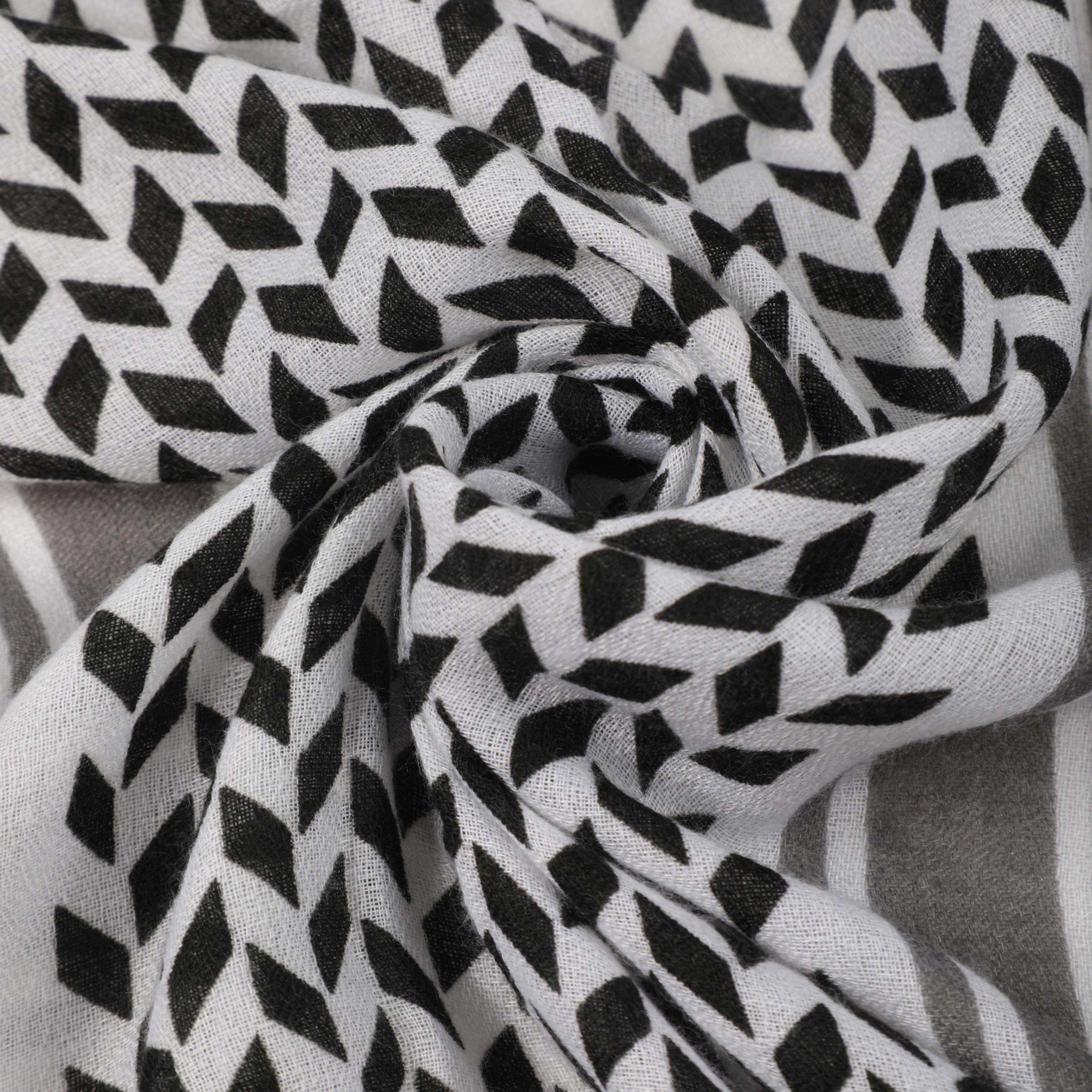 Men's Grey Striped Folding Line Scarf Headscarf