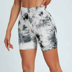 Tie Dye High Waist Shorts Casual Seamless Summer Slim Shorts Women's Clothing