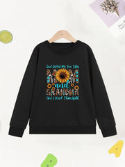 Girls Love Like Jesus Letter Sweatshirt Round Neck Casual Pullover