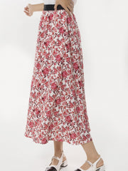 Floral Print High Waist Skirt for Spring & Summer