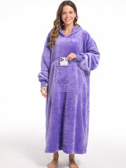 Flannel Wearable Blanket Hoodie for Women