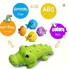 Multicolor Bath Toy Set Fishing Game Fun Feeding Action Water Toys for Ages 0-3