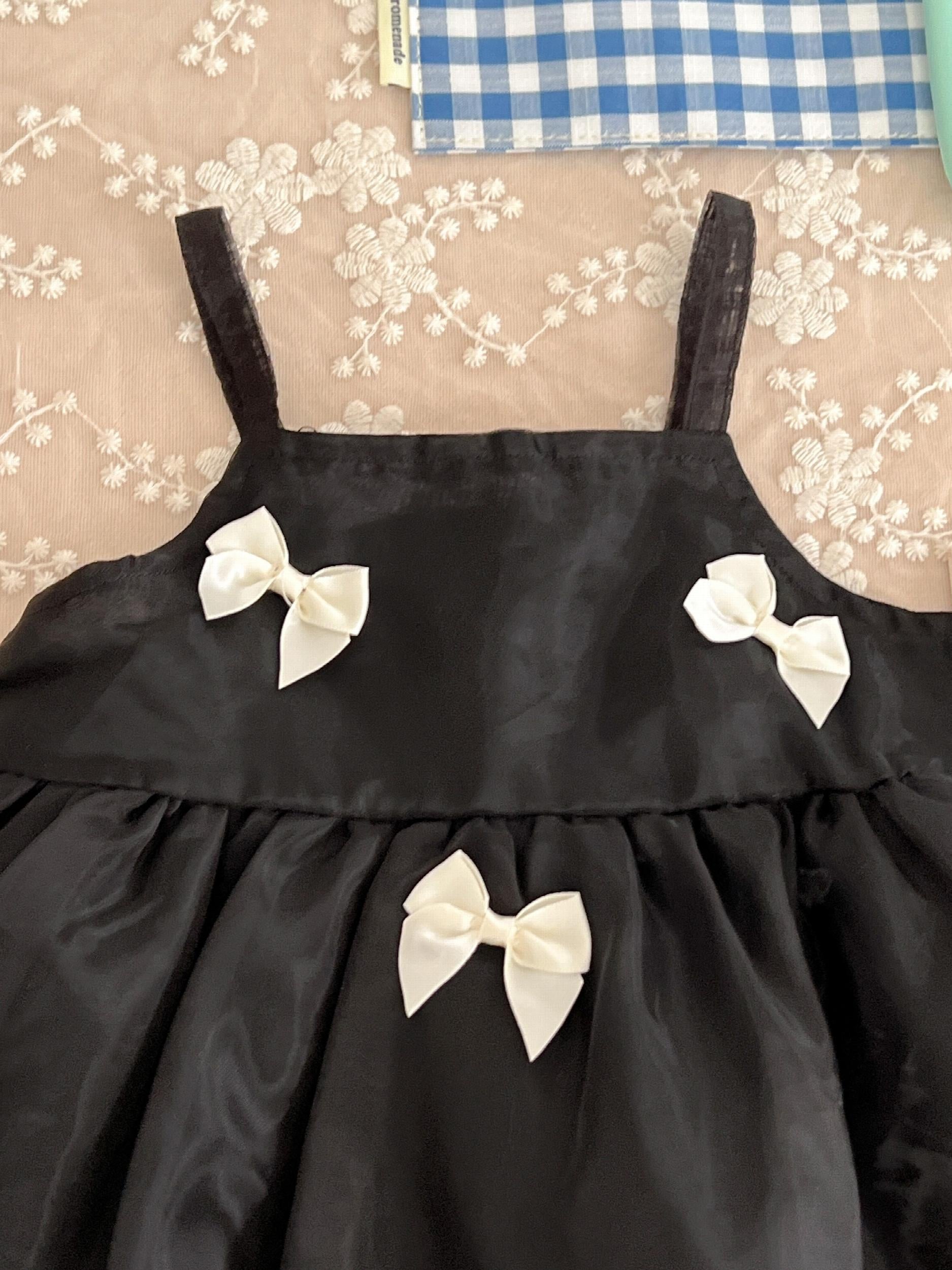 Baby Girls Bowknot Mesh Dress Cotton Cami Princess Dresses