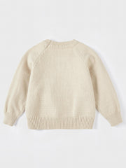 Baby Bear Pattern Knitted Sweater Cotton Pullover Top