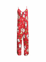 Christmas Cami Jumpsuit Women's Plus Graphic Print