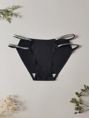 3pcs Seamless Low Waist Cut Out Panties Soft & Comfy Intimates Lingerie