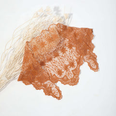 Lace Mantilla Head Covering Embroidered Shawl Veil Triangle Scarf