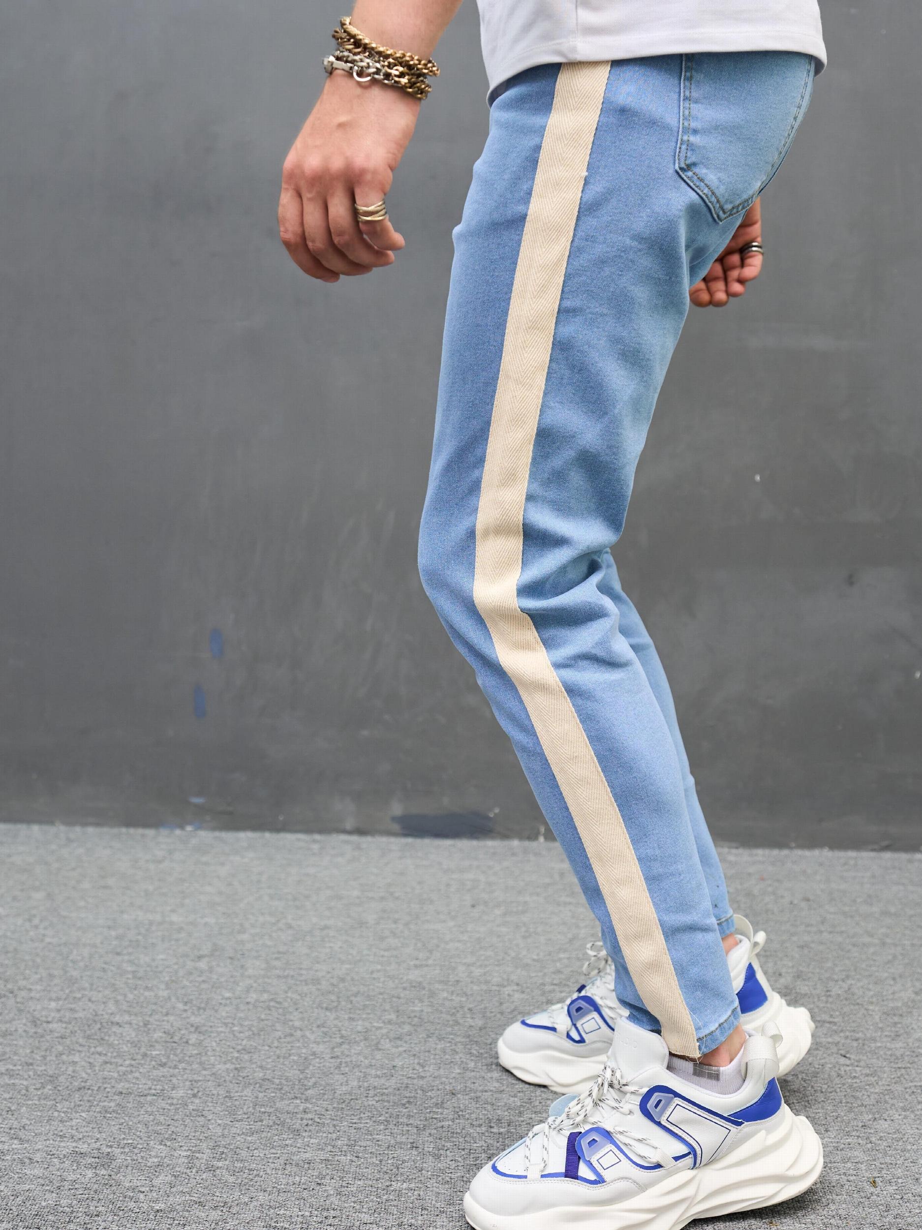 Vintage Distressed Jeans Men's Casual Street Style Denim Pants