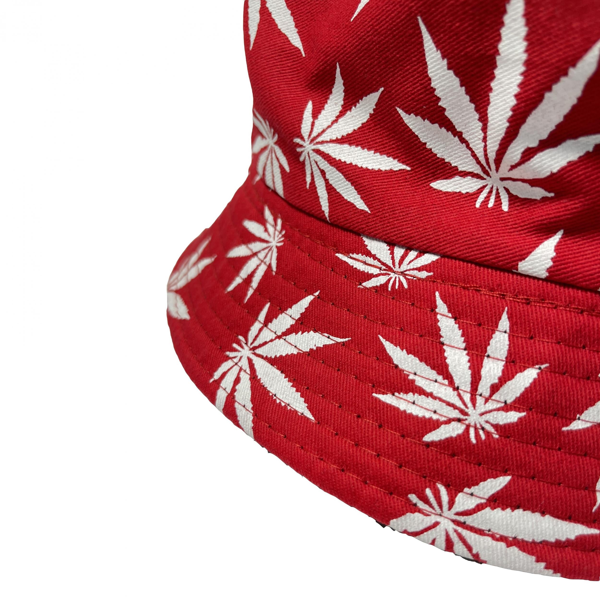 Leaf Print Bucket Hat Unisex Hip Hop Fisherman Cap Lightweight Travel Beach