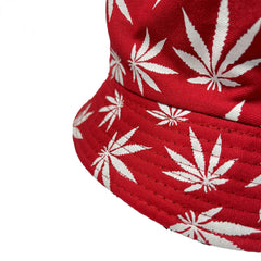 Leaf Print Bucket Hat Unisex Hip Hop Fisherman Cap Lightweight Travel Beach