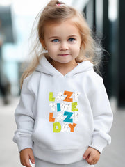 Lazy Time Print Hoodies Jogger Pants Set Girls Sports
