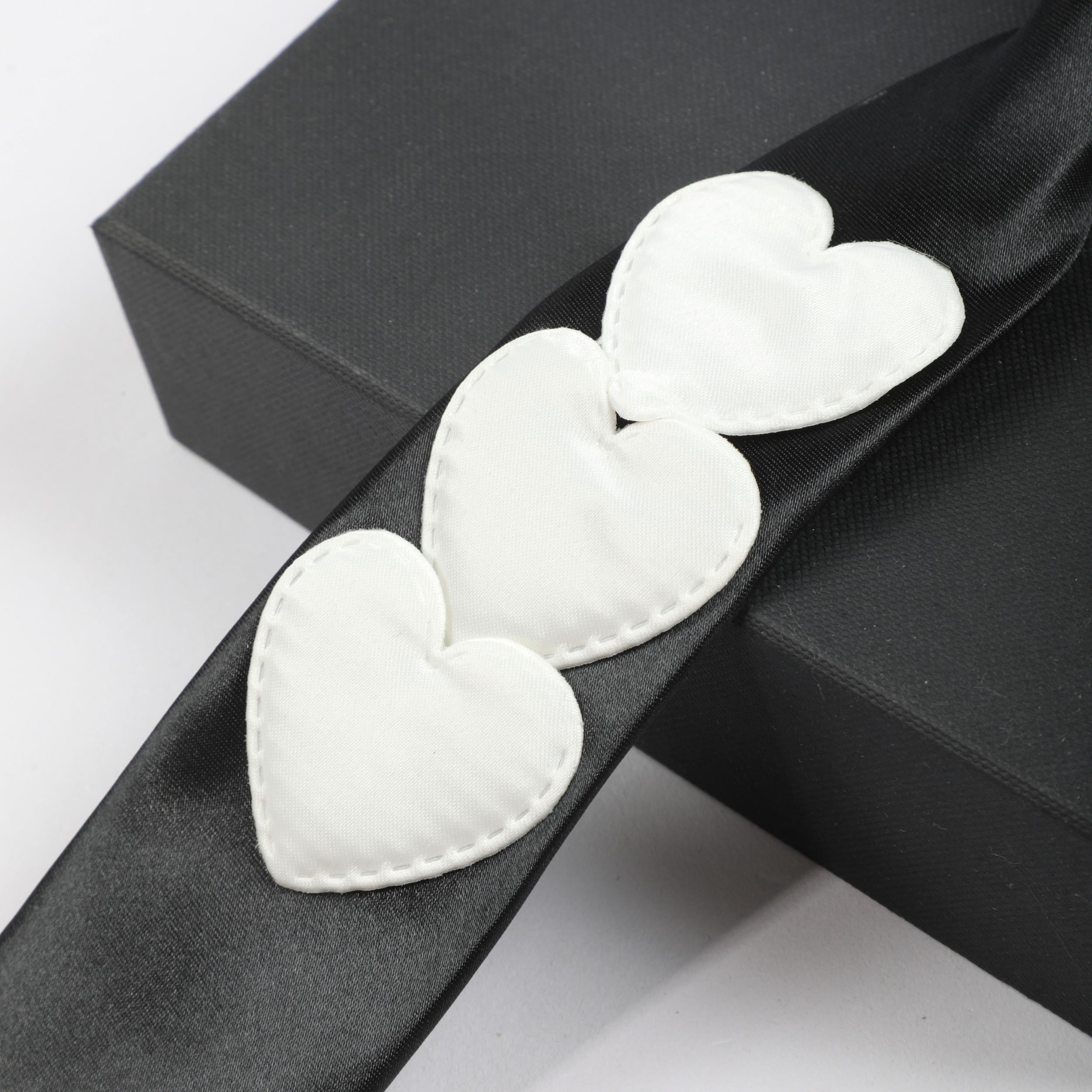 Heart Patch Necktie Casual Tie For Women
