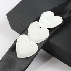 Heart Patch Necktie Casual Tie For Women