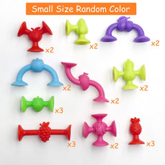 Fruit Suction Cup Fidget Pop Toys Soft Building Blocks Set
